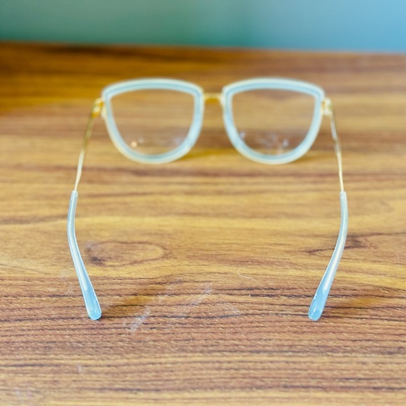 KALEOS Eyewear NWOT “Wood” glasses frame in light blue and gold. From Spain. - Picture 4 of 10